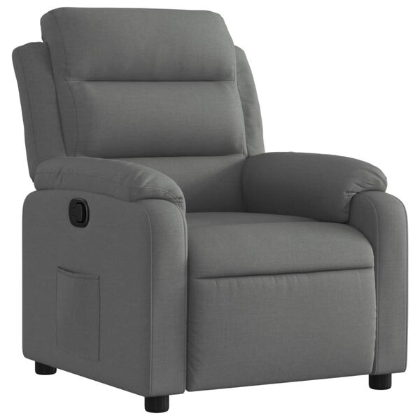 vidaXL Relaxfauteuil Donkergrijze Stof