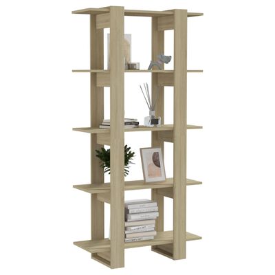 vidaXL Boekenkast/kamerscherm 80x30x160 cm bewerkt hout sonoma eiken