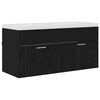 vidaXL Badkamerkast Zwart Eiken 100 x 38,5 x 46 cm Bewerkt hout