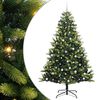 vidaXL Kunstkerstboom met scharnier 300 LEDs Groen 240 cm PVC en PE
