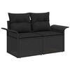 vidaXL Tuin Sofa Set met opslag 8 pcs Zwart poly rattan