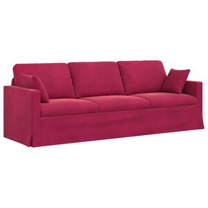 vidaXL Bank Wijnrood 228 x 78 x 80 cm Fluweel