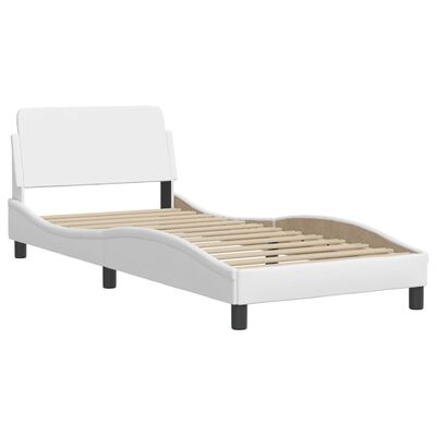 vidaXL Bedframe met hoofdbord kunstleer wit 80x200 cm