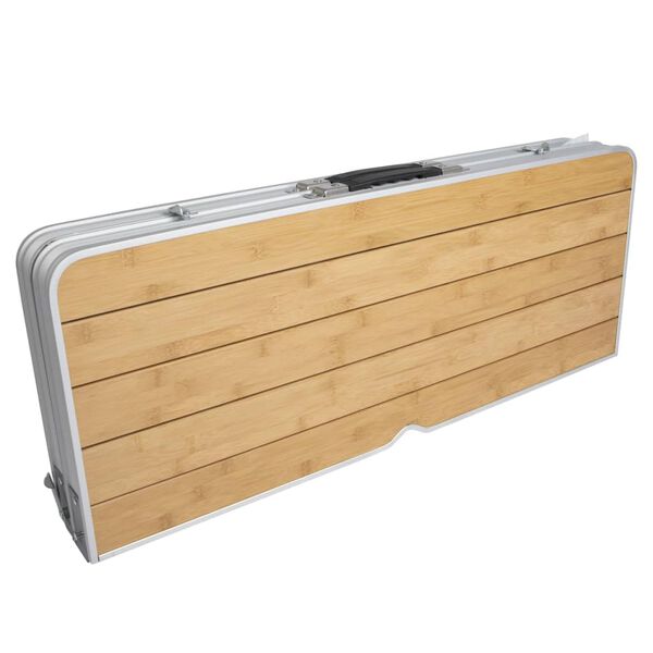 Bo-Camp Picknicktafelset inklapbaar bamboe bruin