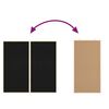 vidaXL Bulletinbord Zwart 80 x 80 x 1.4 cm Massief grenenhout