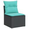 vidaXL 7-delige Loungeset met kussens poly rattan grijs