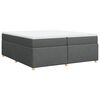 vidaXL Boxspring met matras stof donkergrijs 200x200 cm