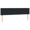 vidaXL Boxspring met matras fluweel zwart 180x210 cm