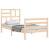 vidaXL Bedframe met hoofdbord massief hout 100x200 cm