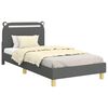 vidaXL Bedframe voor kinderen met hoofdbord Donkergrijs 90 x 200 cm