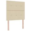 vidaXL Boxspringbed met matras met hoofdeinde Cr&egrave;me 90 x 190 cm Stof