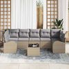 vidaXL Tuin Sofa Set Beige 55 x 55 x 37 cm poly rattan