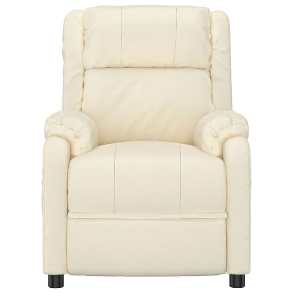 vidaXL Sta-op-massagestoel kunstleer cr&egrave;mekleurig