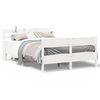 vidaXL Bedframe zonder matras massief grenenhout wit 135x190 cm