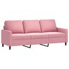 vidaXL 3-delige Loungeset met kussens fluweel roze