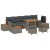 vidaXL Tuin Sofa Set met kussen 10 pcs Grijs Poly riet