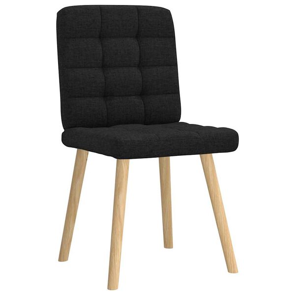 vidaXL Eetkamerstoelen 6 st stof zwart