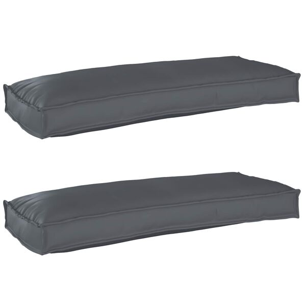 vidaXL Pallet Kussen Set 2 pcs Antraciet 100 x 40 x 8 cm Oxford Stof