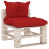vidaXL 5-delige Loungeset met kussens pallet grenenhout