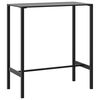 vidaXL Bartafel 100x50x110 cm gepoedercoat staal zwart
