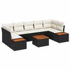 vidaXL Tuin Sofa Set 8 st Zwart Poly riet