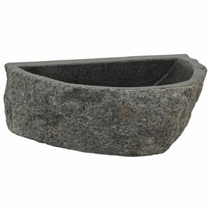vidaXL Wandbasin Grijs 37 x 30 x 12 cm Riviersteen