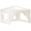 vidaXL Partytent inklapbaar met zijwanden 3x3 m cr&egrave;mekleurig