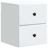 vidaXL Wandbeugel Bedkast met lade Wit 34,5 x 33 x 40 cm Bewerkt hout