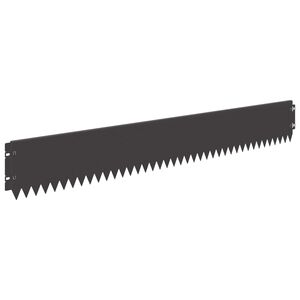 vidaXL Gazonrand 10 st 103 x 15 cm Staal Zwart