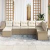 vidaXL Tuin Sofa Set met kussen 8 pcs Beige poly rattan