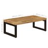 vidaXL Salontafel 100x50x35 cm massief mangohout en staal