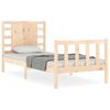 vidaXL Bedframe met hoofdbord massief hout