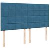 vidaXL Boxspring met matras fluweel blauw 180x200 cm