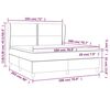 vidaXL Boxspring met matras stof lichtgrijs 180x200 cm