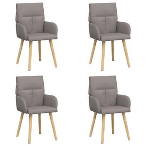 vidaXL Eettafelstoelen 4 st Stof Taupe 60 x 56 x 96 cm