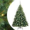 vidaXL Kunstkerstboom met 300 LED met standaard Groen 240 cm PE en PVC