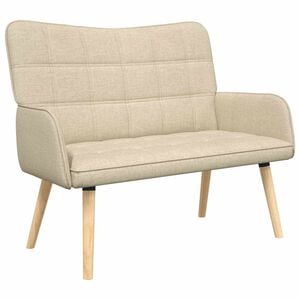 vidaXL 2-Zits Sofa Cr&egrave;mekleurig 115 x 61 x 87 cm Stof