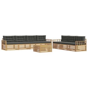 vidaXL Buiten bankenset 8 st Wit en antracietkleurig Polyester