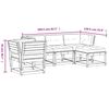 vidaXL 5-delige Loungeset met kussens massief grenenhout