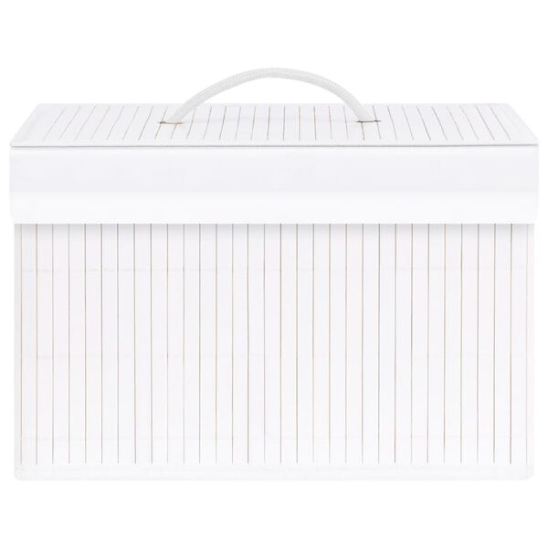 vidaXL Opbergboxen 4 st bamboe wit