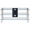 vidaXL Tv-meubel 90x40x40 cm gehard glas transparant