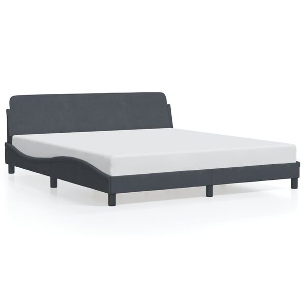 vidaXL Bedframe "Dover" 180x200 cm fluweel donkergrijs