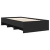 vidaXL Bedframe bewerkt hout zwart 75x190 cm