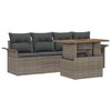 vidaXL Tuinbankenset 5 st Grijs poly rattan