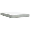 vidaXL Boxspring met matras fluweel lichtgrijs 140x190 cm