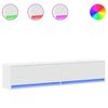 vidaXL Tv-wandmeubel met LED-verlichting 180x31x38 cm wit