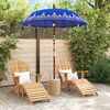 vidaXL Balinese Parasol Blauw 185 x 185 x 260 cm