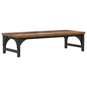 vidaXL Monitor Stand Oud hout 55 x 23 x 14 cm Bewerkt hout