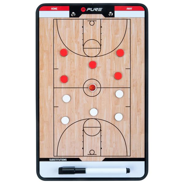 Pure2Improve Coach-bord dubbelzijdig basketbal 35x22 cm P2I100620
