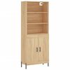 vidaXL Hoge kast 69,5x34x180 cm bewerkt hout sonoma eikenkleurig